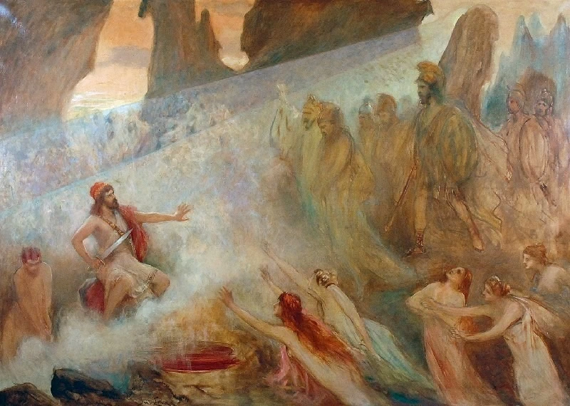 Una scena dell'Odissea. Odisseo nella terra dei Cimmeri
